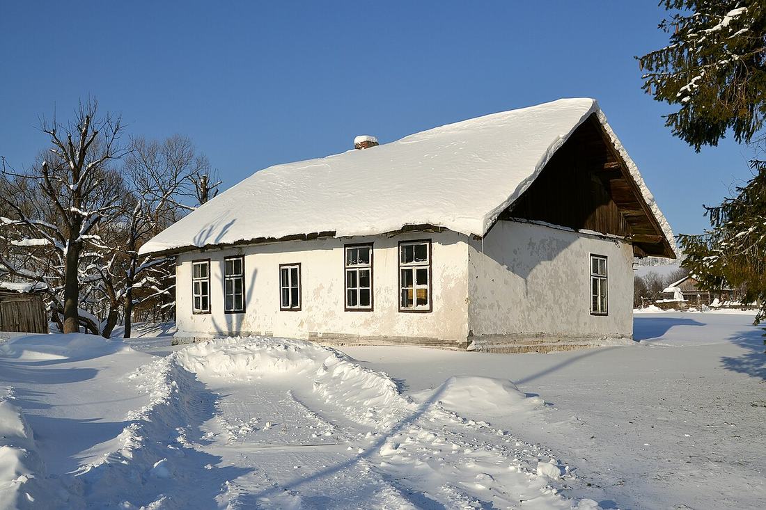 An old house in winter